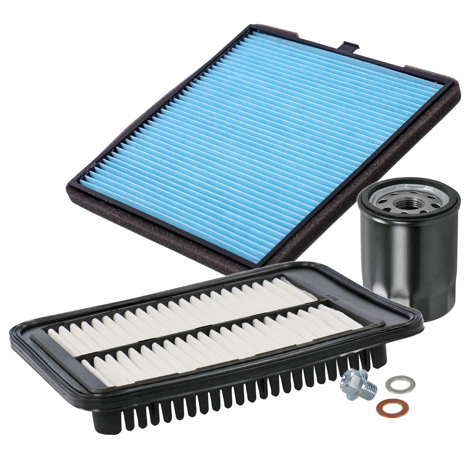 Inspektionspaket SET A 1x Ölfilter 1x Luftfilter 1x Innenraumfilter 1x Ölablass-Schraube 1x Dichtring für Ölablass-Schraube von ENVA MADE FOR QUALITY