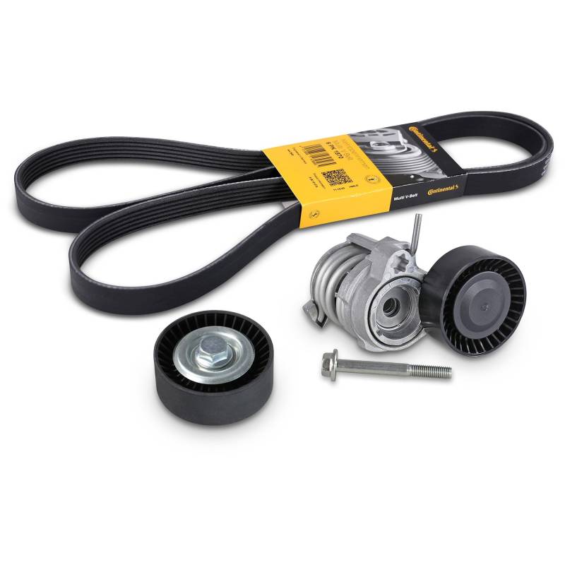 BESTPRICE Keilrippenriemen + Riemenspanner + Umlenk- / Führungsrolle von BESTPRICE