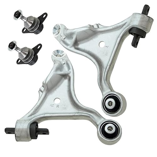 BESTPRICE Querlenkersatz - 2x Querlenker Vorderachse unten, 2x Trag-/Führungsgelenk Kompatibel mit VOLVO V70 II (285), S60 I (384) von BESTPRICE
