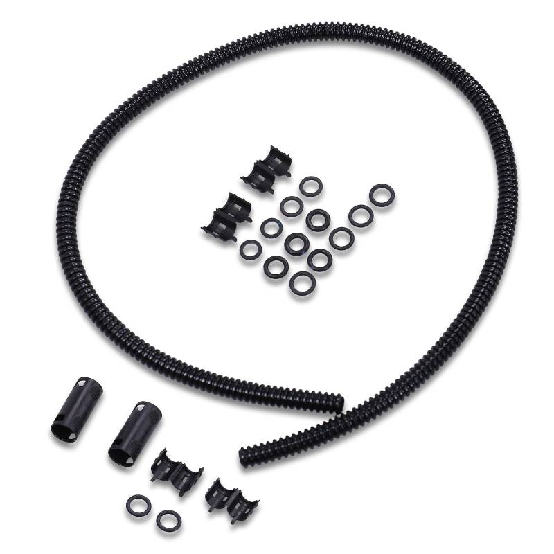 BESTPRICE Reparaturset Wellrohrschlauch Wischwasser 4.5mm mit Dichtungen mit Anschlussrohr von BESTPRICE