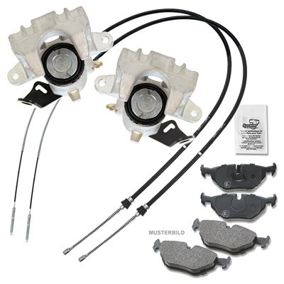 Bestprice 2x Bremssattel +Bremsbeläge +Bremsseile für Seat, VW von BESTPRICE