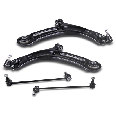 Bestprice 2x Querlenker mit Traggelenk + 2x Koppelstange vorne für Audi, Seat, Skoda, VW von BESTPRICE