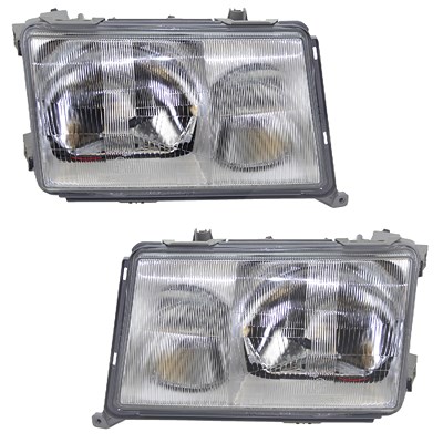 Bestprice 2x Scheinwerfer H4/H3 mit NSW, silber, o. Stellmot für Mercedes-Benz von BESTPRICE