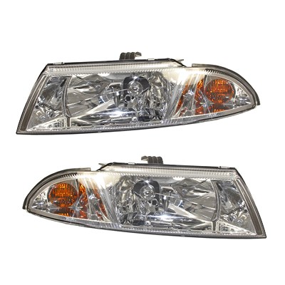 Bestprice 2x Scheinwerfer H4 chrom elektr LWR o/Stellmotor für Mitsubishi von BESTPRICE