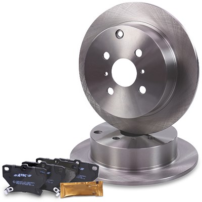 Bestprice Bremsscheiben+Bremsbeläge Hinterachse VOLL für Toyota von BESTPRICE