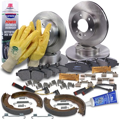 Bestprice Bremsscheiben + Bremsbeläge Vorne + Hinten für Mercedes-Benz von BESTPRICE