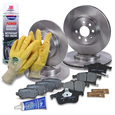 Bestprice Bremsscheiben + Bremsbeläge Vorne + Hinten für Opel von BESTPRICE