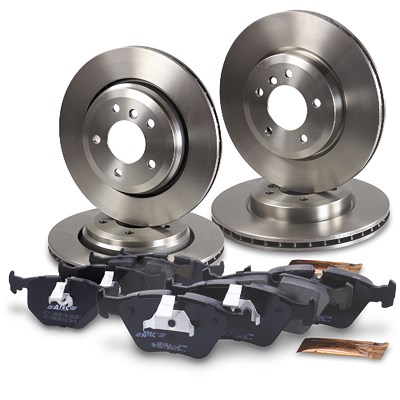 Bestprice Bremsscheiben + Bremsbeläge Hinten + Vorne für BMW von BESTPRICE