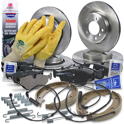 Bestprice Bremsscheiben + Bremsbeläge Hinten + Vorne für BMW von BESTPRICE