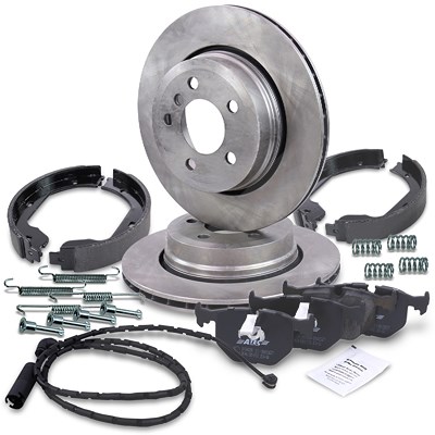 Bestprice Bremsscheiben + Bremsbeläge Hinterachse Belüftet für BMW von BESTPRICE