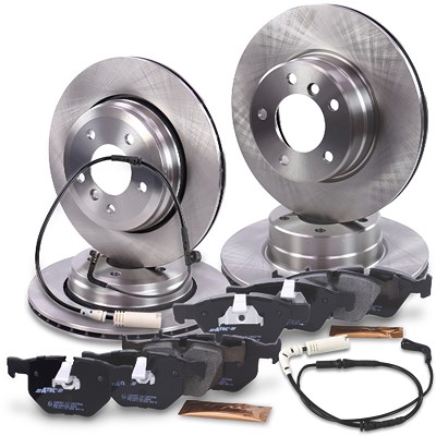 Bestprice Bremsscheiben + Bremsbeläge Vorne + Hinten für BMW von BESTPRICE