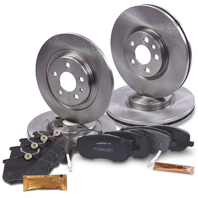 Bestprice Bremsscheiben + Bremsbeläge Vorne + Hinten für Citroën, Fiat, Lancia, Peugeot von BESTPRICE