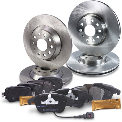 Bestprice Bremsscheiben + Bremsbeläge Vorne + Hinten für Audi von BESTPRICE