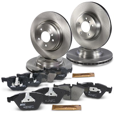 Bestprice Bremsscheiben + Bremsbeläge Vorne + Hinten für BMW von BESTPRICE