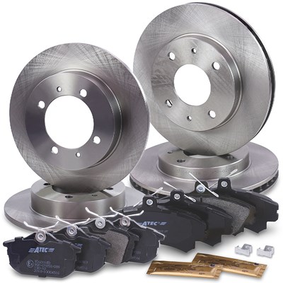 Bestprice Bremsscheiben + Bremsbeläge Vorne + Hinten für Mitsubishi, Volvo von BESTPRICE