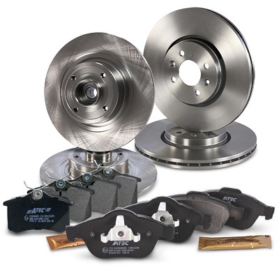 Bestprice Bremsscheiben + Bremsbeläge Vorne + Hinten für Renault von BESTPRICE