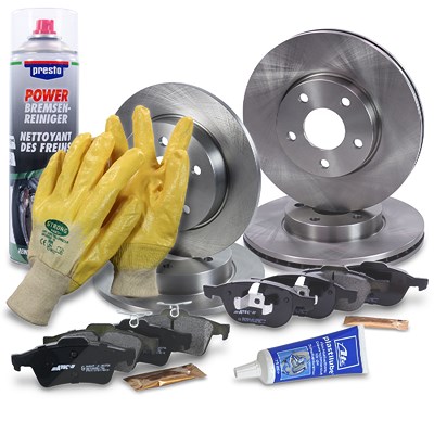Bestprice Bremsscheiben + Bremsbeläge Vorne + Hinten für Ford von BESTPRICE