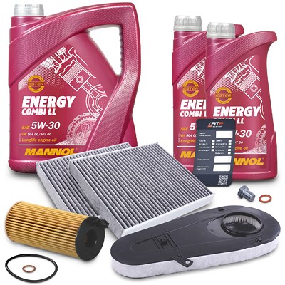 Bestprice Inspektionspaket Set A + 7l 5W-30 Motoröl für BMW von BESTPRICE