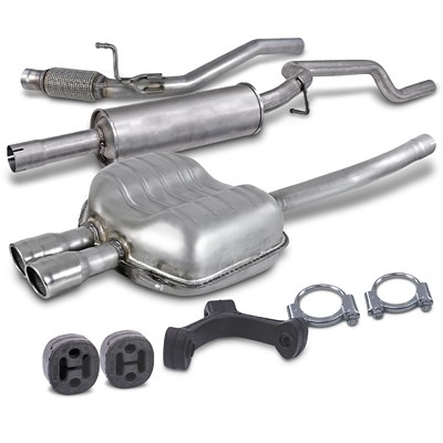 Bestprice Schalldämpfer Set + Montagematerial für VW von BESTPRICE