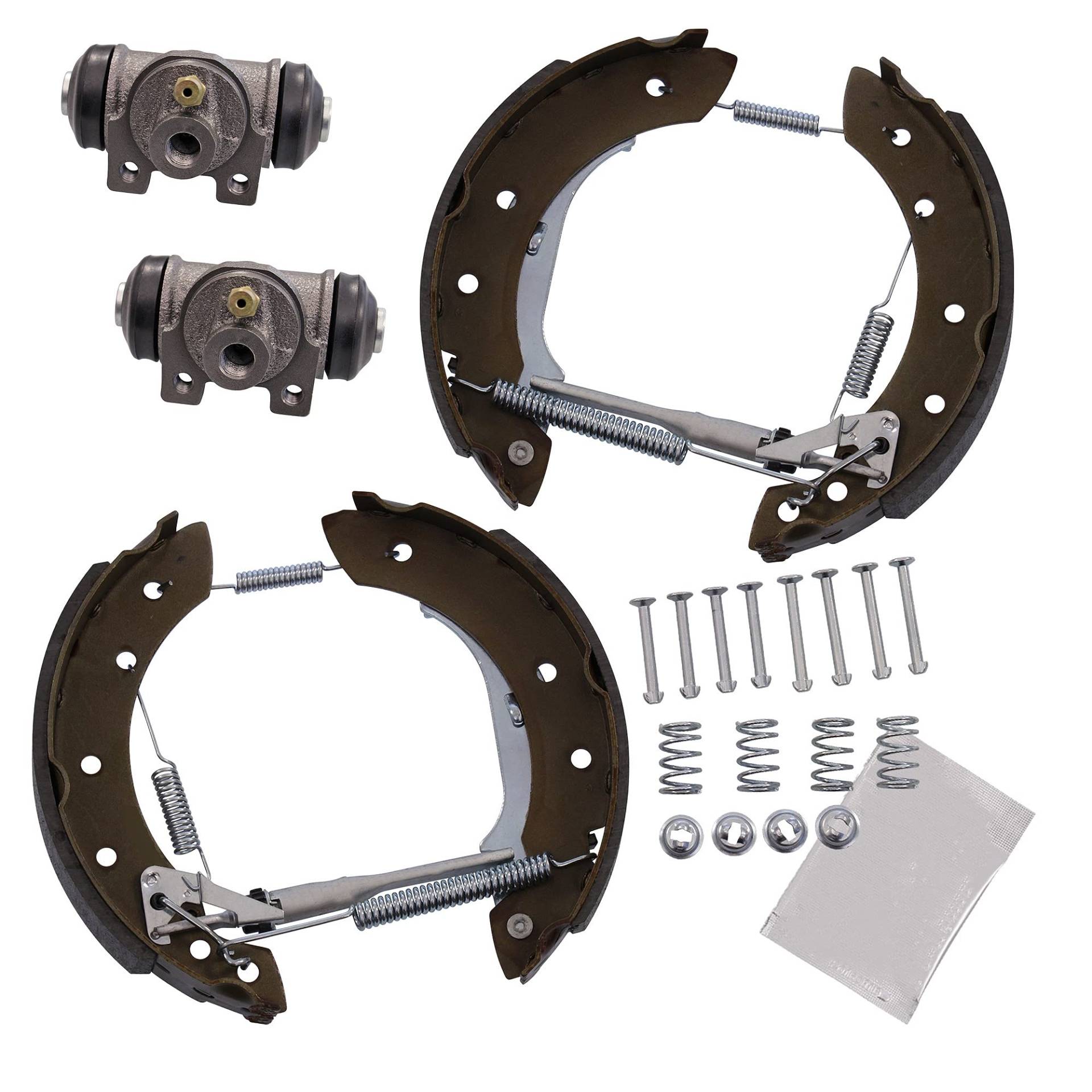 Bremsbackensatz mit Radbremszylinder 17,78 MM vormontiert hinten Hinterachse von BESTPRICE