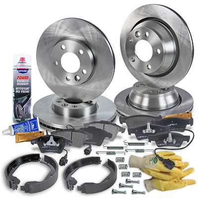 Bestprice Bremsscheiben+Bremsbeläge Vorne+Hinten für VW von BESTPRICE