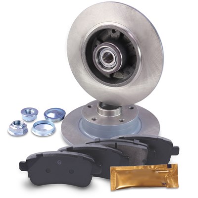 Bestprice Bremsscheiben + Bremsbeläge Hinterachse für Renault von BESTPRICE