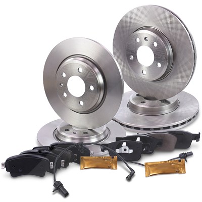 Bestprice Bremsscheiben + Bremsbeläge Vorne + Hinten von BESTPRICE