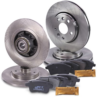 Bestprice Bremsscheiben + Bremsbeläge Vorne + Hinten für Renault von BESTPRICE
