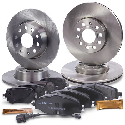 Bestprice Bremsscheiben + Bremsbeläge Vorne + Hinten für Seat, Skoda, VW von BESTPRICE
