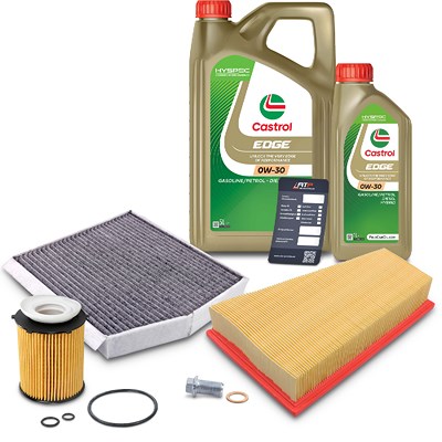 Bestprice Inspektionspaket SET A + 6L CASTROL EDGE 0W-30 Motoröl für Mercedes-Benz von BESTPRICE