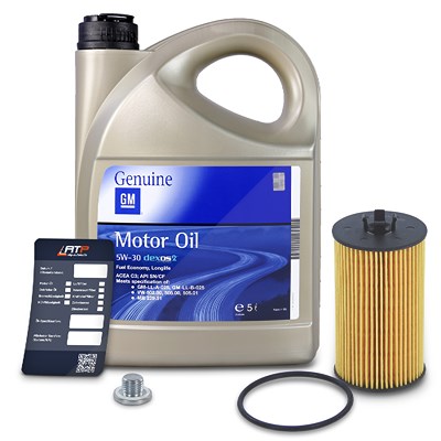 Bestprice Ölfilter+Schraube+OPEL GM 5 L 5W-30 dexos2 für Alfa Romeo, Chevrolet, Fiat, Opel, Saab, Suzuki von BESTPRICE