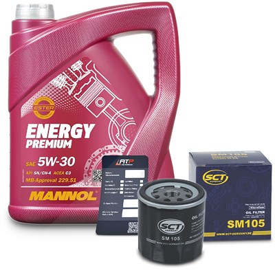 Bestprice Ölfilter + 5l 5W-30 Motoröl für Chevrolet, Gm Korea, Lada, Lotus, Opel, Rover, Saab von BESTPRICE