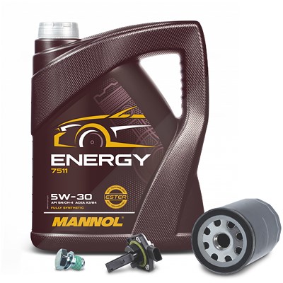 Bestprice Ölstandssensor + Ölfilter + 5l 5W-30 Motoröl für Audi, Seat, Skoda, VW von BESTPRICE