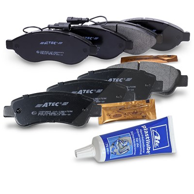 Bestprice Satz Bremsbeläge + Plastilube vorne hinten für Citroën, Fiat, Peugeot von BESTPRICE