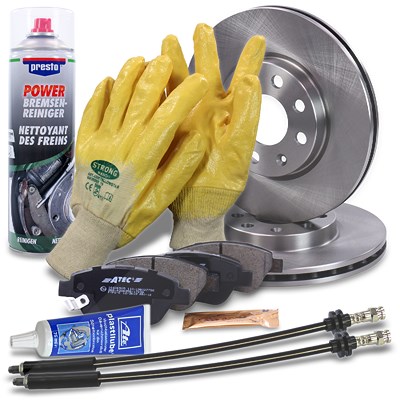 Bestprice Satz Bremsscheiben + Bremsbeläge Vorderachse für Opel von BESTPRICE