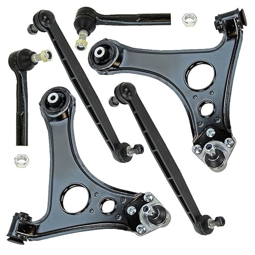 BESTPRICE 2x Querlenker Vorderachse vorne unten links & rechts, 2x Koppelstange vorne, 2x Spurstangenkopf, Kompatibel mit OPEL ASTRA H (A04)(L70), ZAFIRA FAMILY B (A05) von BESTPRICE