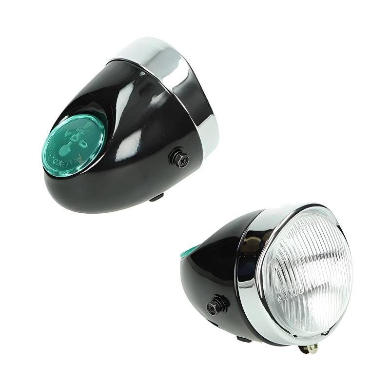 BestPrice Scheinwerfer/Eierlampe vorne schwarz für Puch Maxi von DMP