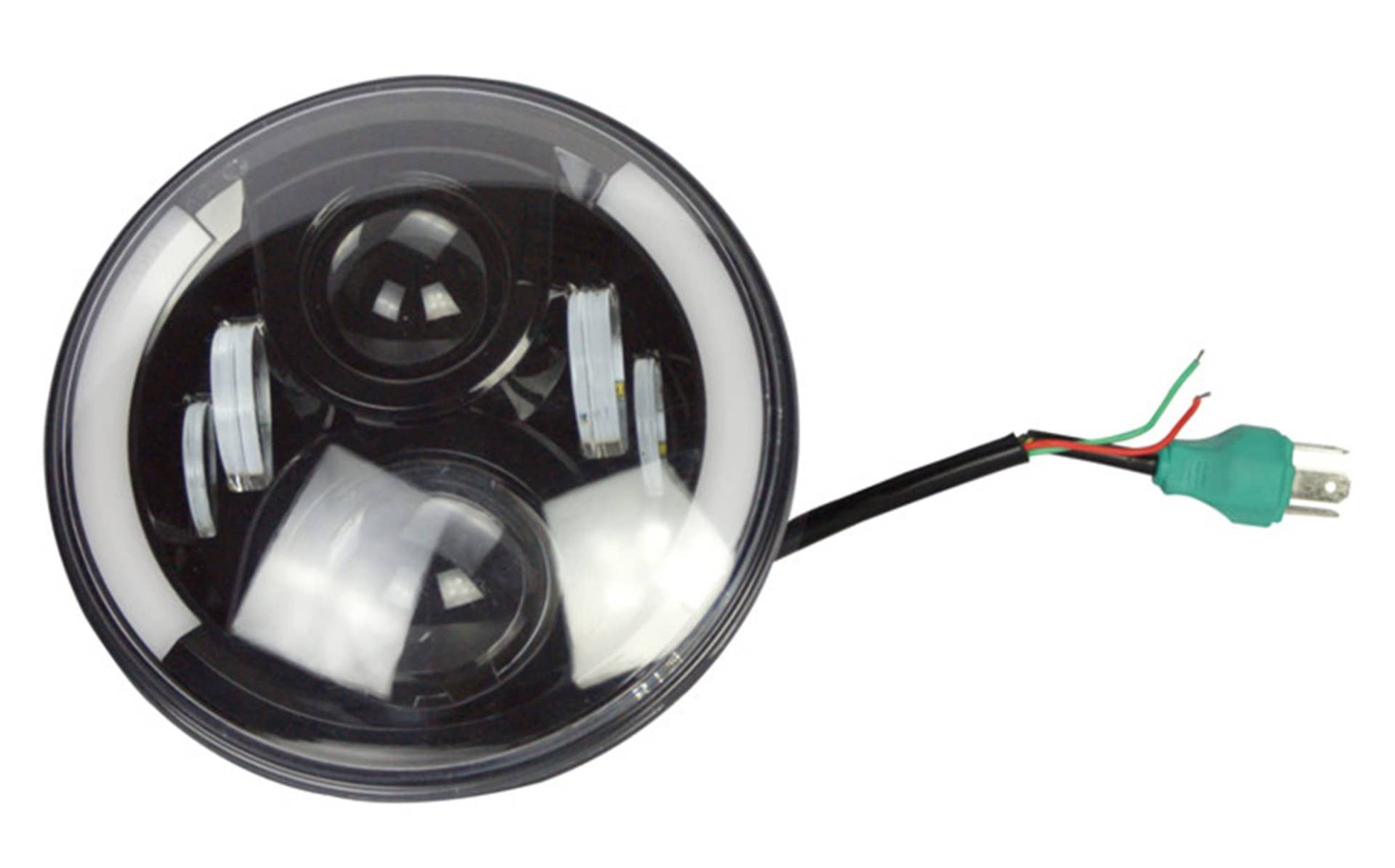 SXMA Emark 7 ''Zoll 50w runde LED Scheinwerfer mit Bernstein DRL Blinker Halo (1 Paar) HL222 von SXMA