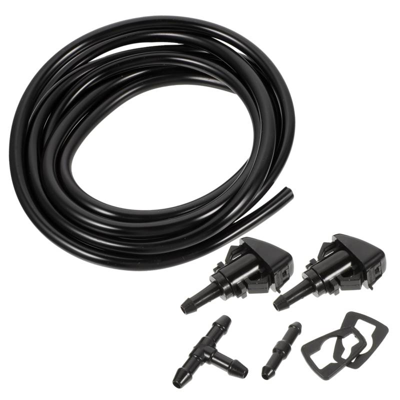 BESTYASH 1Satz Windschutzscheiben Waschdüsen Kit mit Anschlüssen und Schlauch Flexibles Reparaturset für Autoscheibenwischanlagen Kompatibel mit Meisten Automodellen von BESTYASH