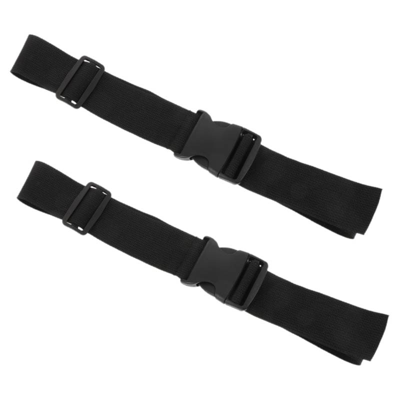 BESTonZON 2 Stück Gepäckkrawatte Gepäckgurte Rucksack Gepäckband Gepäckgurt Koffer Gurte Für Gepäck Gurtweiter Verlängerungsgurt Gürtelverlängerung Taschengurt Extender Plastik Black von BESTonZON