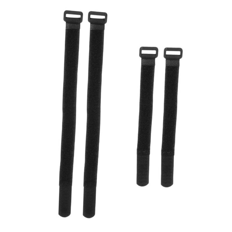 BESTonZON 4 Stück Fahrradgurte Felgengurte Radbefestigungsbänder Fahrradsicherungsgurte Radstabilisatorgurte Fahrradspanngurte Fahrradträger Felgengurte Klettband Schwarzes Nylon von BESTonZON