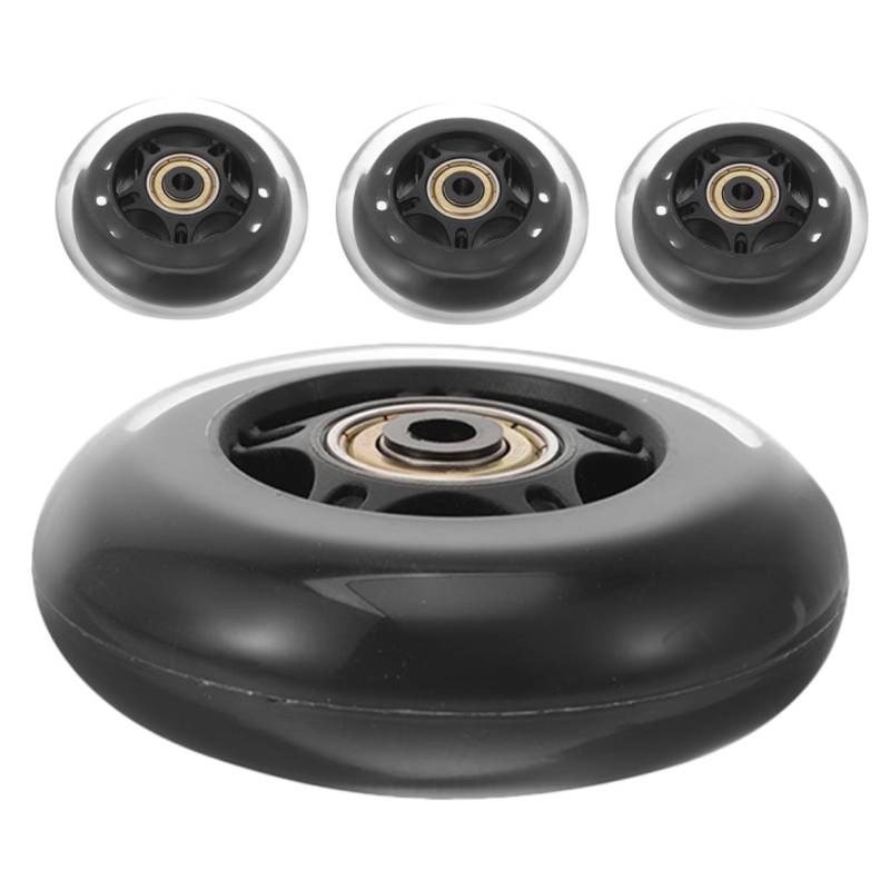 BESTonZON 4 Stück Leise Lenkrollen Inline Skate Räder Mit Lager Rollschuhräder Rollenräder Outdoor Räder Für Rollschuhe Ersatz Scooter Räder Polyurethan Pu von BESTonZON