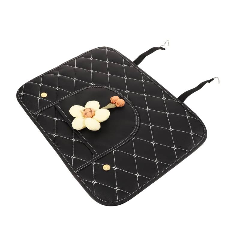 BESTonZON Kickpad Autositzmatte Schutz Kindersitzmatte Für Den Sitz Sitzpolster Trittmatte Für Den Beifahrersitz Auto-rücksitz-kickmatte Rücksitzschoner Für Black Leder von BESTonZON