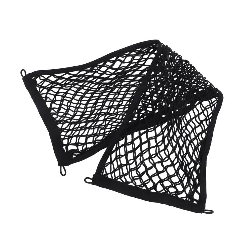 BESTonZON Wohnmobilnetz Frachtnetz klein Gepäcknetz für Transporter kleines Frachtnetz elastisches Netz Bungee-Frachtnetz Gepäcknetz für Gartenwagen Polyester Black von BESTonZON