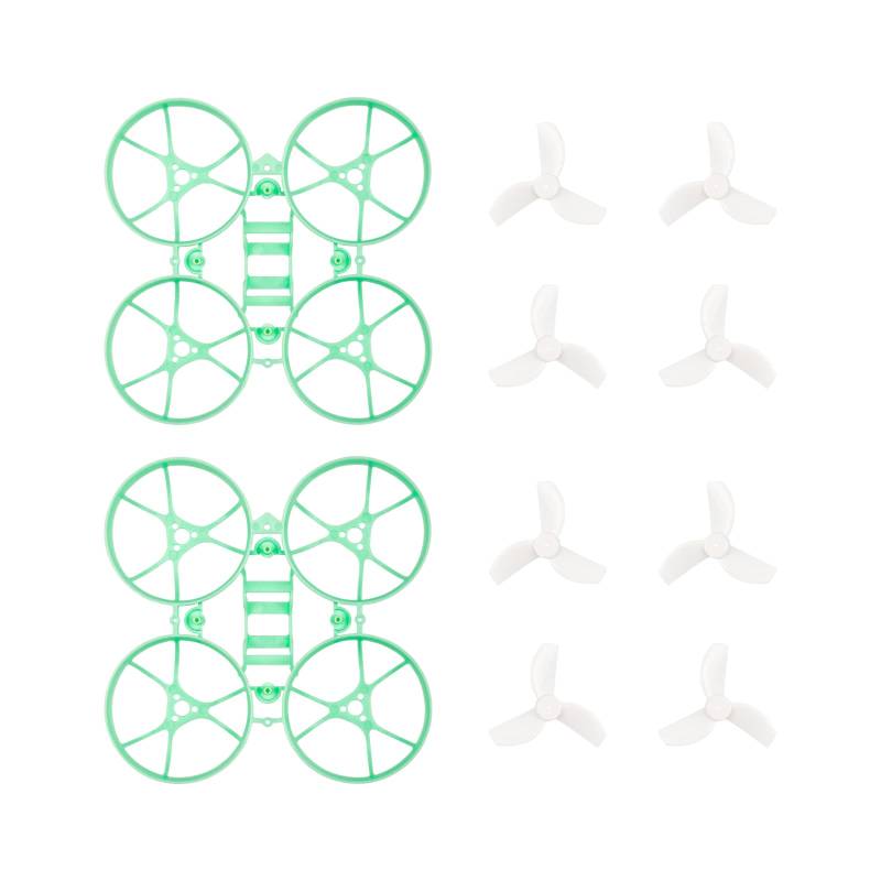 BETAFPV Meteor65 Pro 1S Brushless Whoop Frame Kit Green with 2 Sets 35mm 3-Blade Propeller 1.0mm Shaft White for 65mm Meteor65 Pro 1S Brushless Micro Racing Whoop Drone Quadcopter von BETAFPV