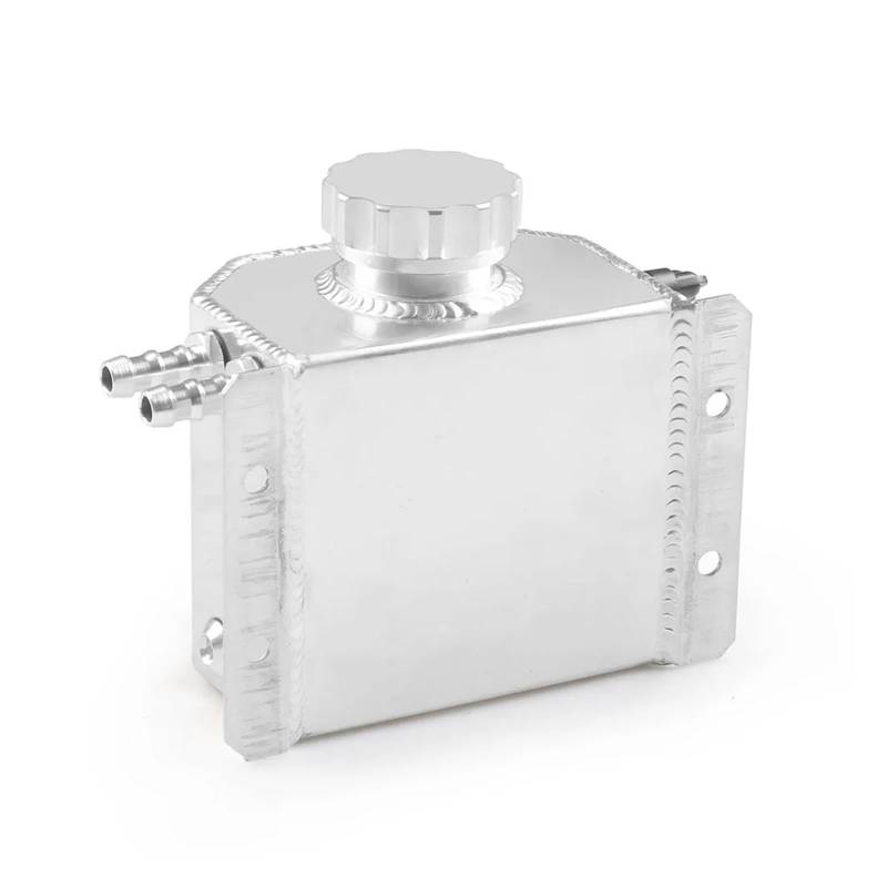 Universeller 1-Liter-Aluminium-Ölauffangbehälter mit Ablassschraube, Entlüftungsöltank, Kraftstofftank(B) von BEWKUR