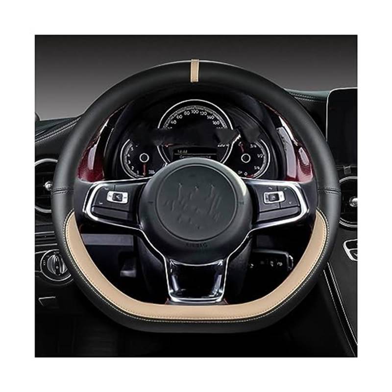 Für VW Für Up 2013 2014 2015 2016 2017 2018 2020 Mikrofaser Leder Auto Lenkrad Abdeckung Lenkrad Schutz LenkradbezüGe(Beige) von BEYEPZNZCK