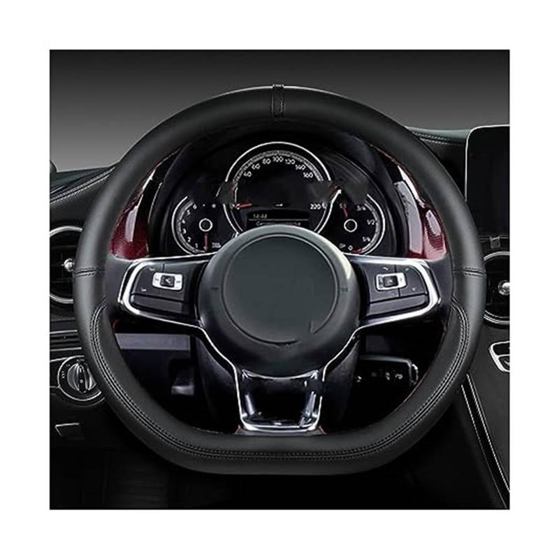 Für VW Für Up 2013 2014 2015 2016 2017 2018 2020 Mikrofaser Leder Auto Lenkrad Abdeckung Lenkrad Schutz LenkradbezüGe(Black) von BEYEPZNZCK