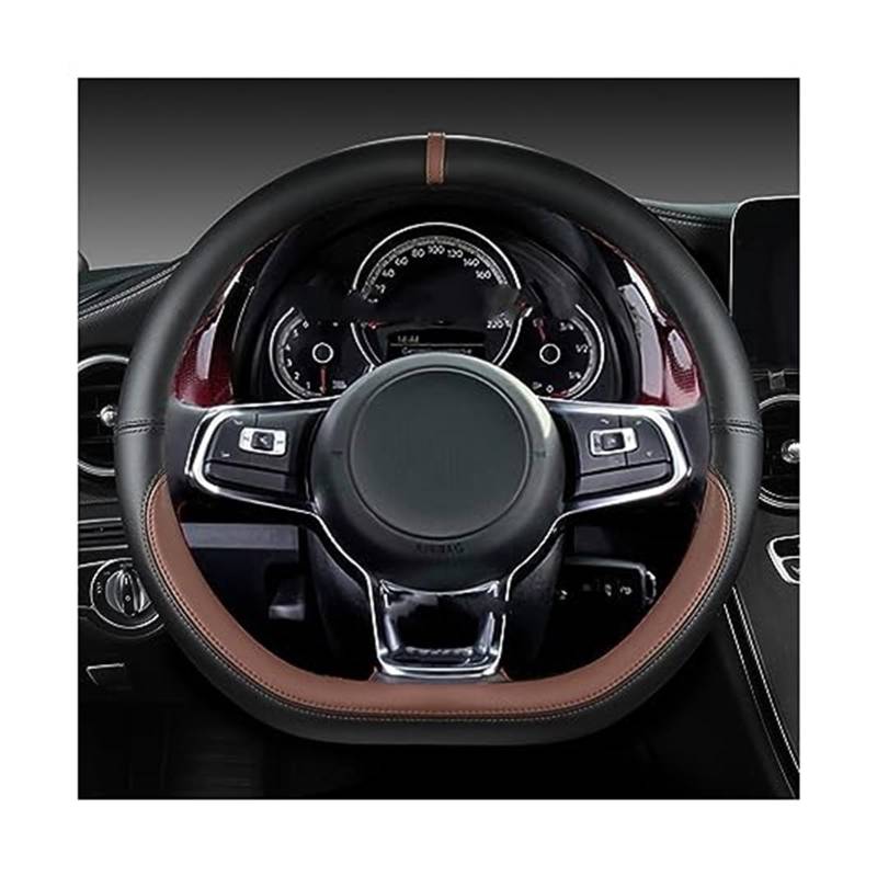 Für VW Für Up 2013 2014 2015 2016 2017 2018 2020 Mikrofaser Leder Auto Lenkrad Abdeckung Lenkrad Schutz LenkradbezüGe(Coffee) von BEYEPZNZCK