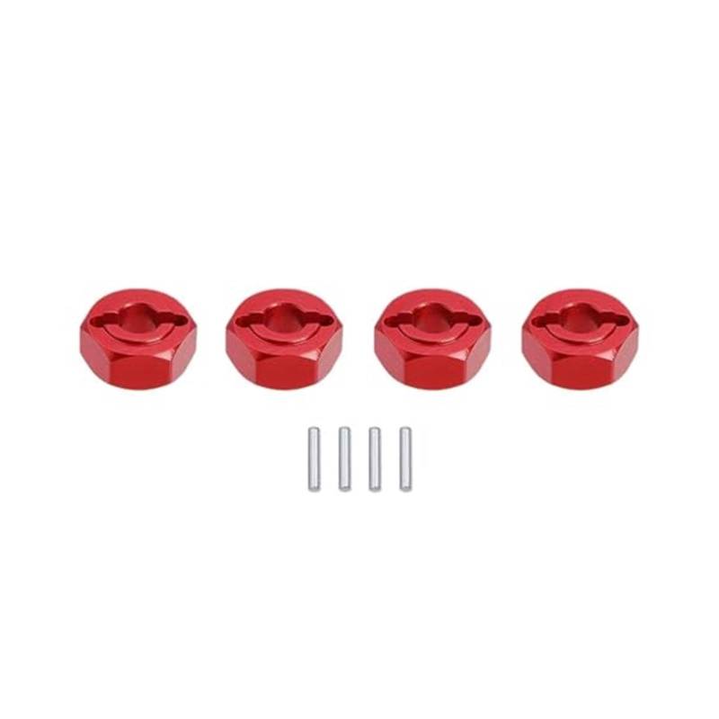 Raddistanzscheiben Aus Aluminium Für MJX Für Hyper Go 1 14 14209 14210 Aluminiumlegierung Sechskantrad-Verbreiterungsadapter Radadapternabe(‎Rosso) von BEYEPZNZCK